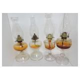 Lot of 4 oil lamps