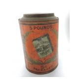 Sweet Burley 5 pound tobacco tin
