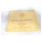 Don Alvaro cigar tin with 3 cigars