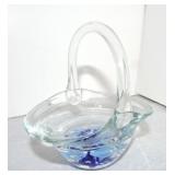 Joe St. Clair glass basket, 5 1/2'