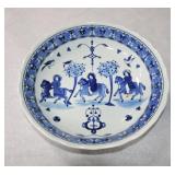Oriental blue & white 12' bowl