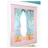 Framed poster of lady