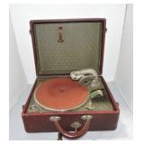 Portable phonograph, works