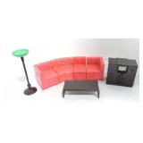 Ideal plastic doll furniture, living room set