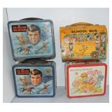 Lot of 4 lunch boxes: 2 Six Million Dollar Man,