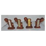 Black Americana lot of 4 thermometers