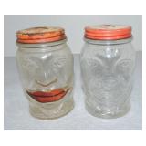 Lot of 2 'Lucky Joe' glass bowls