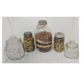 Lot of 5 glass jars
