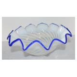 Fenton Blue Ridge 9 1/2' bride's bowl
