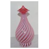 Fenton cranberry opalescent swirl 11' jaick in