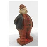Cast iron figural bank, 8 1/2'