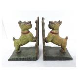 Cast iron pair of Scottie dog bookends