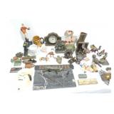 Large lot of iron, brass, ceramic, & glass