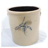 Four gallon crock with blue mark