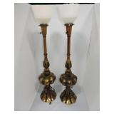 Rembrandt pair of vintage table lamps, 34'