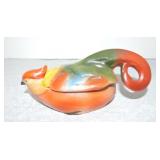 Porcelain bird jar