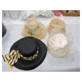 Lot of 4 lady's hast with boxes