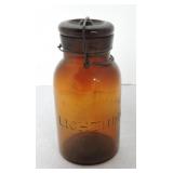 Lightning amber fruit jar