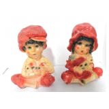 Pair of chalkware figures