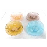 Lot of 4 bowls with under plates
