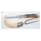 Lot of 2 meat carving tools