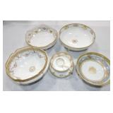 Nippon lot of 5 bowls