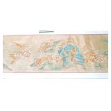 Oriental scroll with tigers, 211'x22'