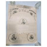 Abraham Lincoln poster, losses, 23'x18'