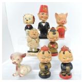 Lot of 8 bobble head figures