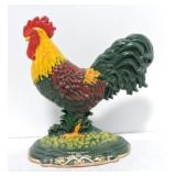 Cast iron rooster door stop, 12'