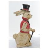 Cast iron rabbit door stop, 9 1/2'