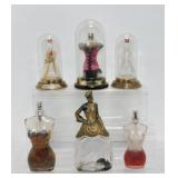 Lot of 6 figural lady perfume bottles