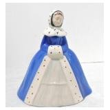 French porcelain lady perfume bottle, 7'
