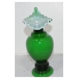 Fenton emerald green cased glass jack in the