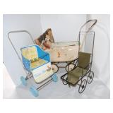 Lot of 3 doll buggies