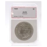 1885 Morgan dollar PCI AU53 cleaned