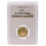 1990 gold Eagle $10, NGC MS69