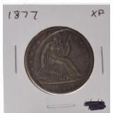1877 Liberty Seated half, XF