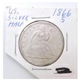 1866-S Liberty Seated half