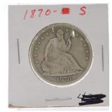 1870-S Liberty Seated half