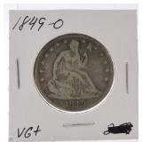 1849-O Liberty Seated half, VG+