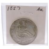 1857 Liberty Seated half, AU