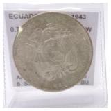 1943 Ecuador 5 Sucres, BU