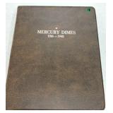 Mercury dime album 1916-45, 27 coins