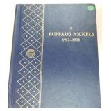 Buffalo nickel album 1913-38, 61 coins