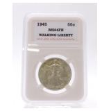1945 Walking Liberty half ACGS MS64