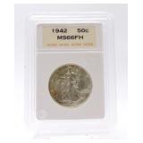 1942 Walking Liberty half ACGS MS66FH