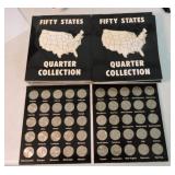 Lot of 12 state quarter albums, 50 coins each,