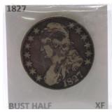 1827 Bust half XF
