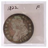 1822 Bust half F